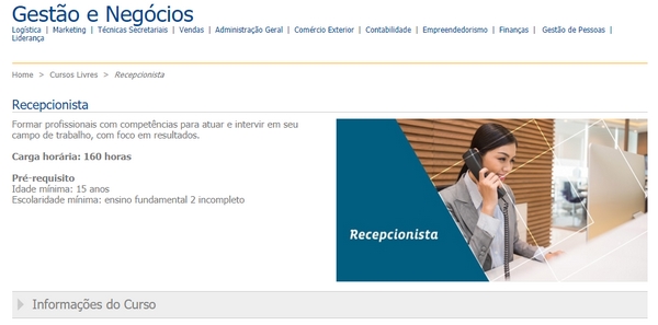 Curso de Recepcionista