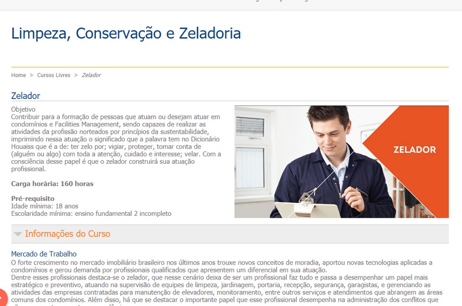 curso de zelador