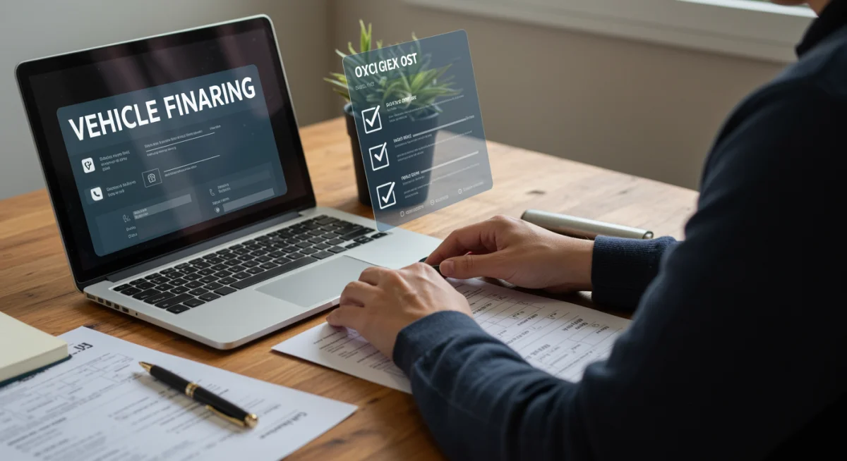 Pessoa preenchendo checklist digital para financiamento de carro